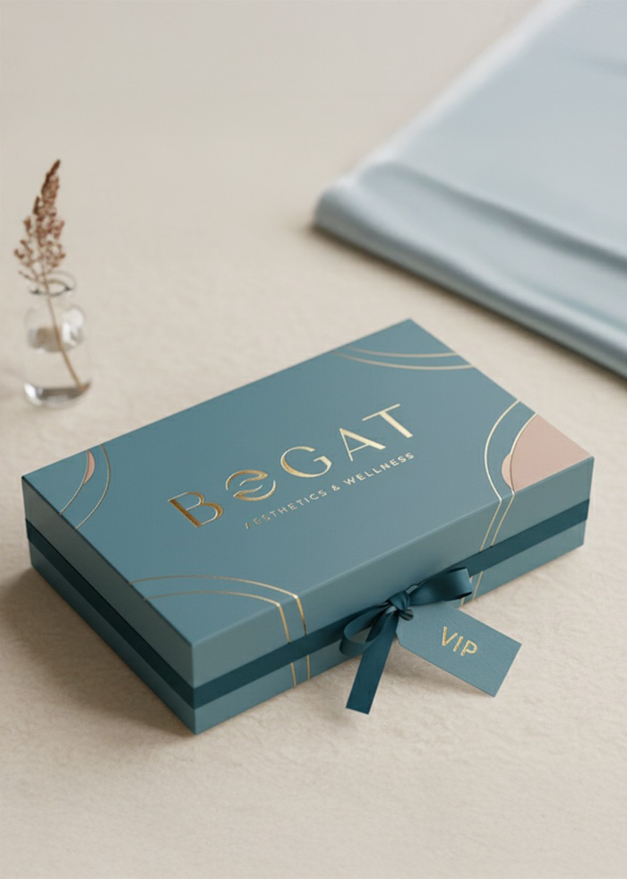 Bogat VIP Program presentation box and materials.