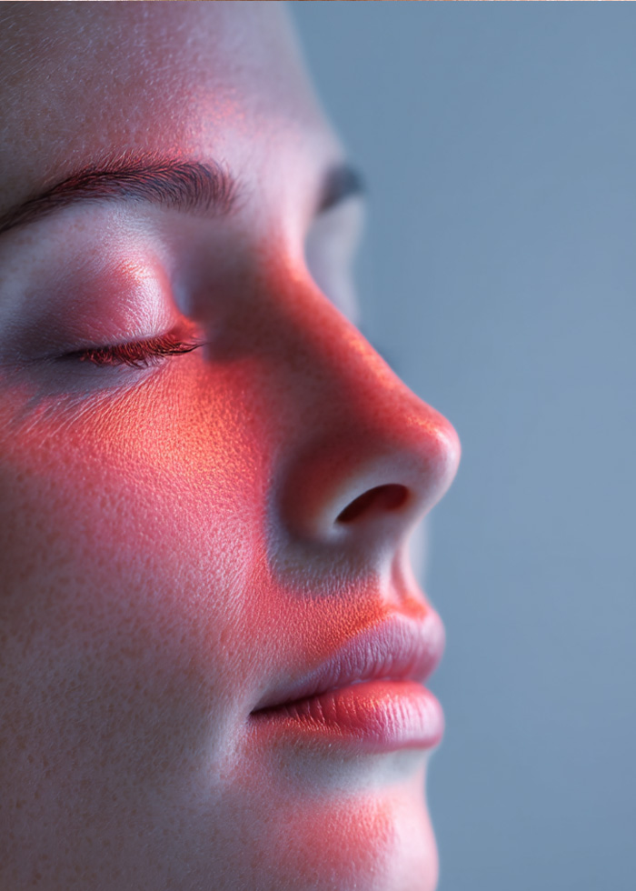 LED skin rejuvenation therapy supporting cellular repair and skin balance.