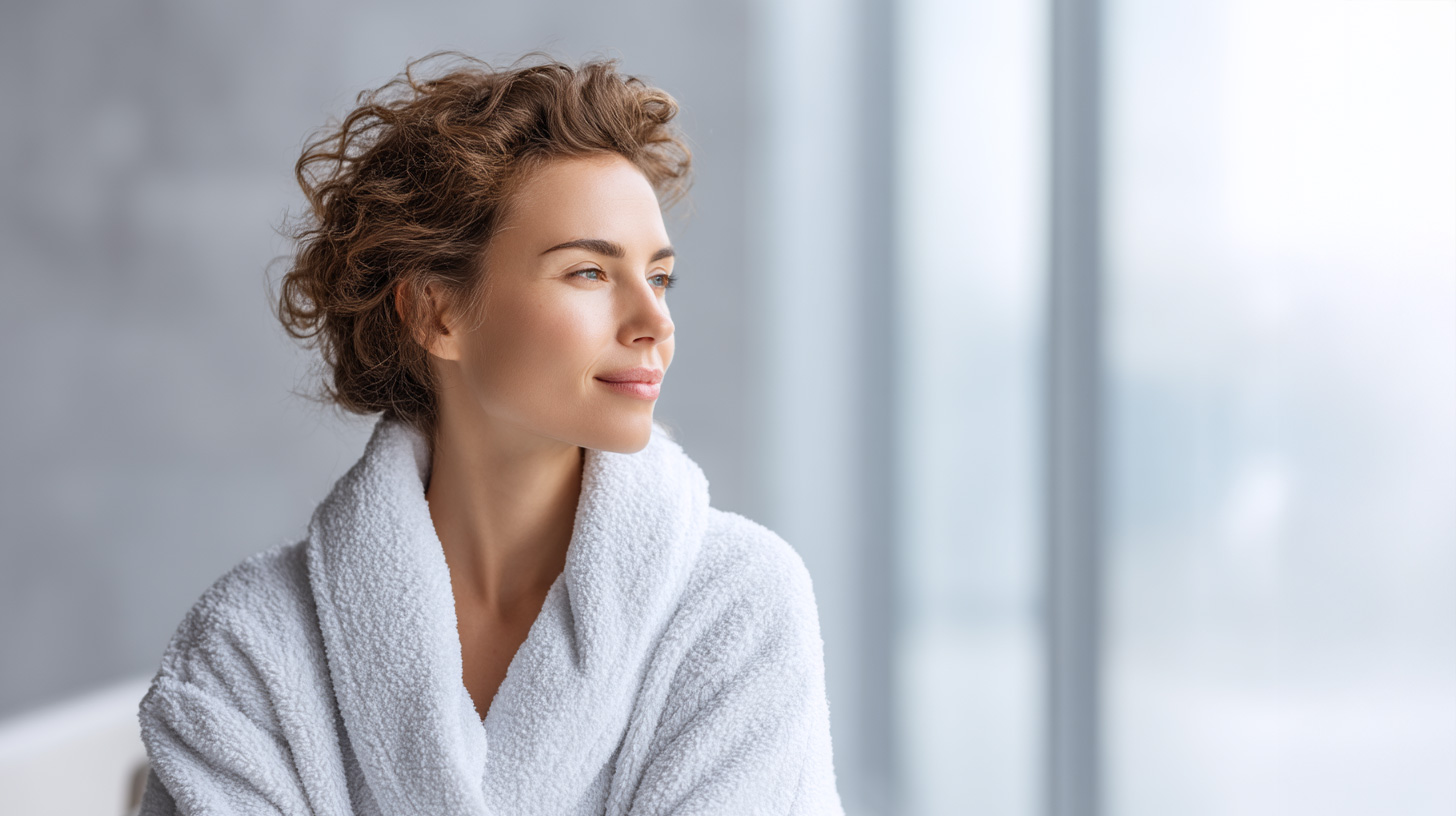 Calm portrait representing natural facial aesthetics and skin balance.