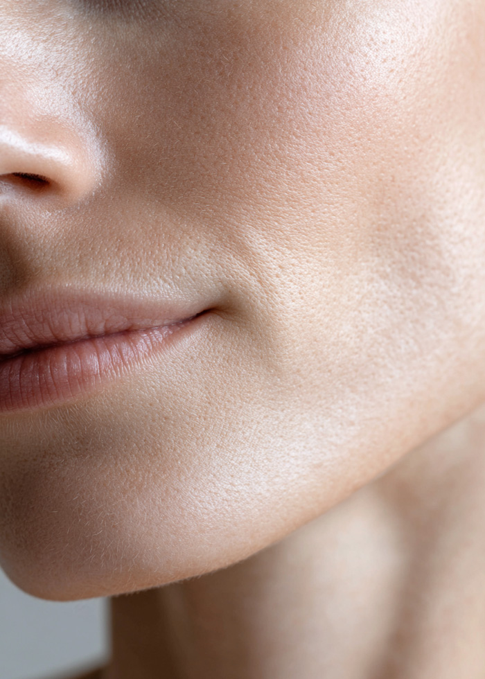 Natural facial profile highlighting smooth skin texture after facial treatments.