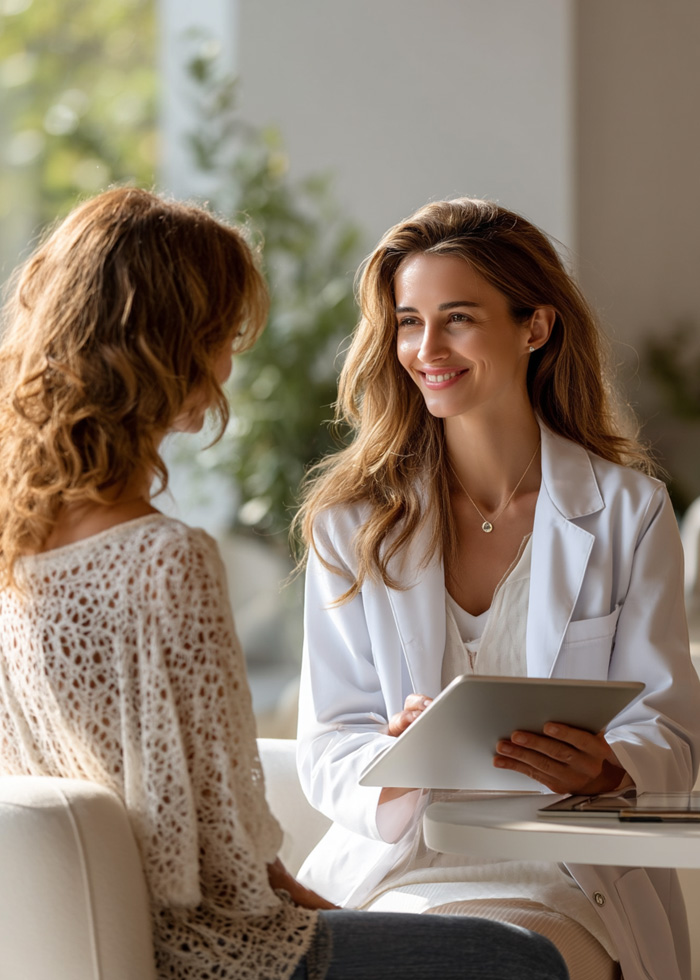 Professional consultation focused on personalized body treatment planning.