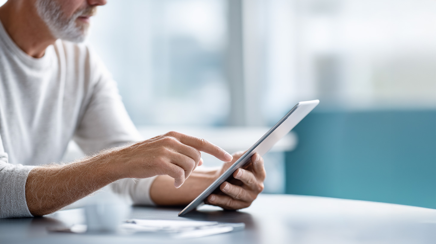 Calm visual accompanying the health screening and diagnostics consultation request form.