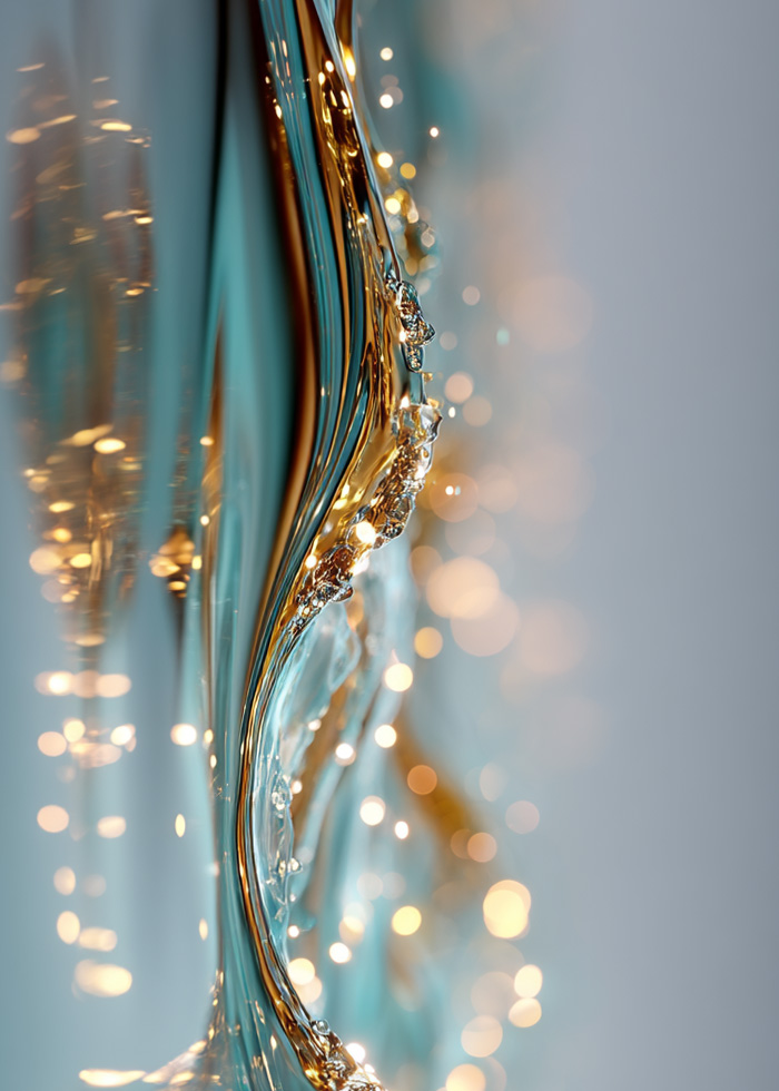 Abstract element symbolizing precision and refinement in laser aesthetics.