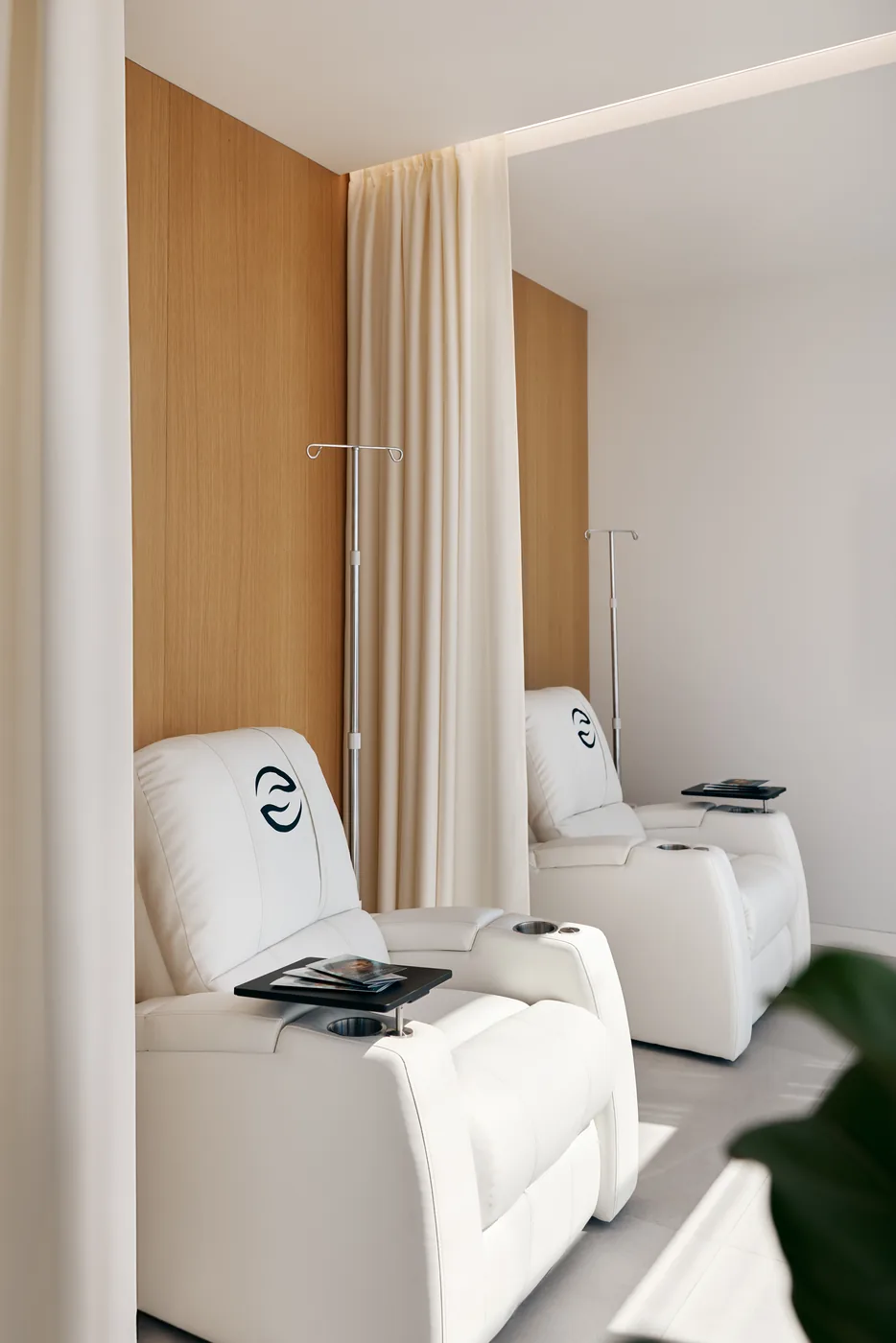 The IV therapy lounge at Bogat Aesthetics & Wellness in Hallandale Beach, FL.